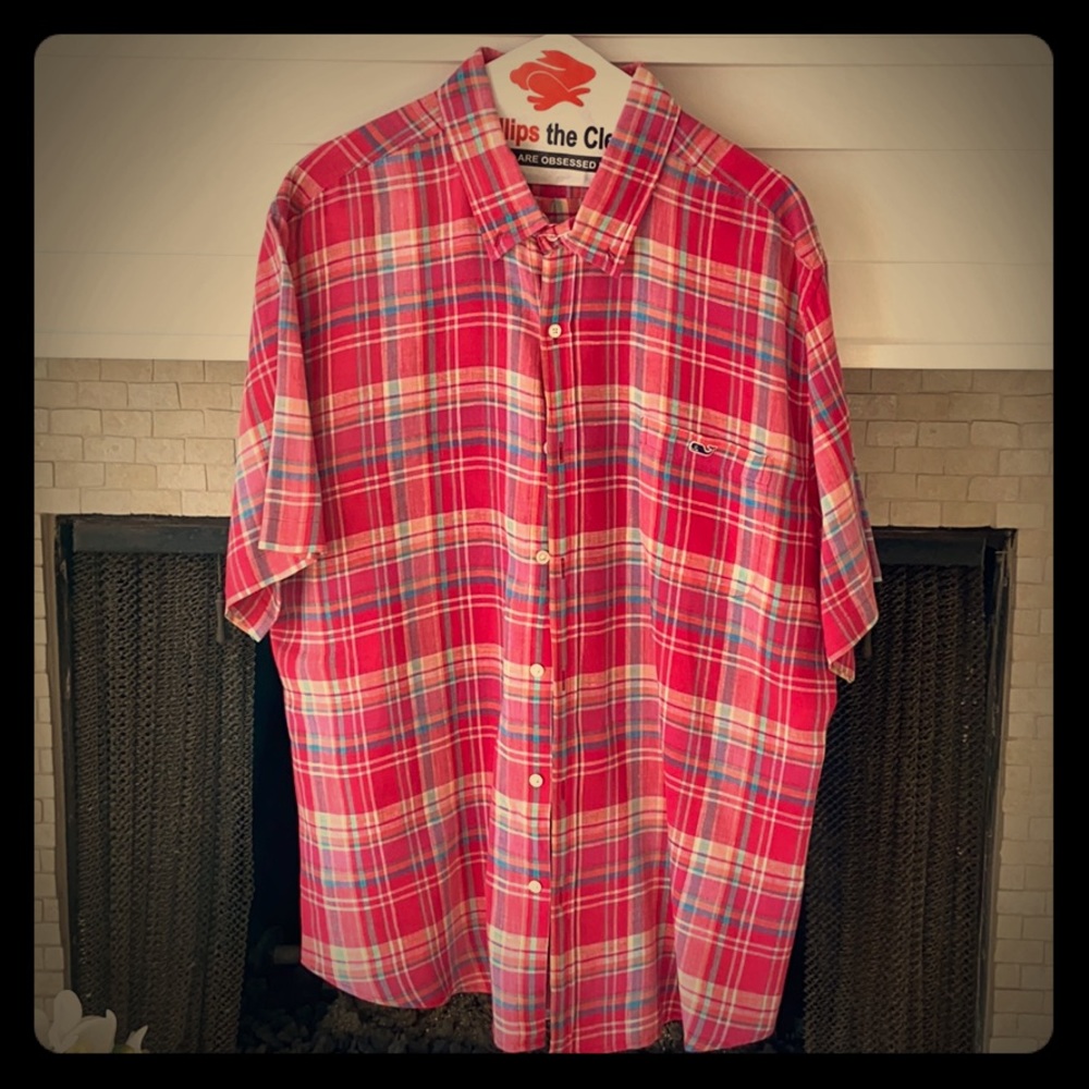 Xxl Vineyard Vine Tucker Linen button shirt